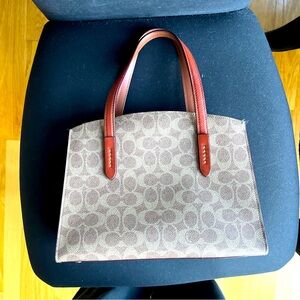 COACH Charlie Tan/ Brown Signature Canvas Tote